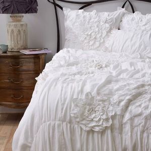 Anthropologie Georgina Duvet Cover - Light Grey